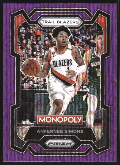 2023-24 Panini Prizm Monopoly Purple #74 Anfernee Simons (12-KK14-NBATRAILBLAZERS)