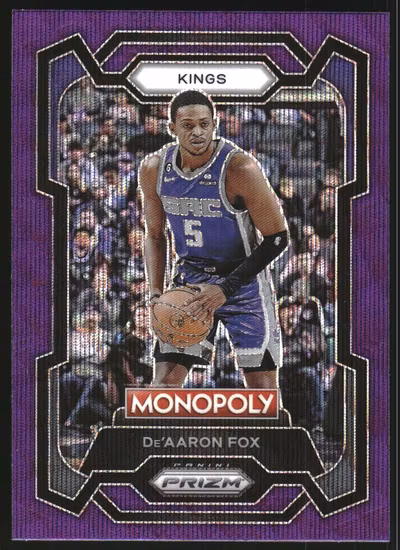 2023-24 Panini Prizm Monopoly Purple #76 De'Aaron Fox (15-KK14-NBAKINGS)