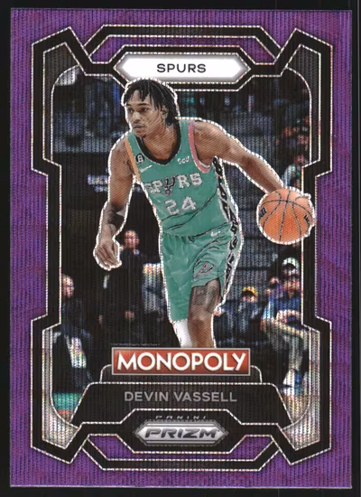 2023-24 Panini Prizm Monopoly Purple #80 Devin Vassell (12-KK14-NBASPURS)