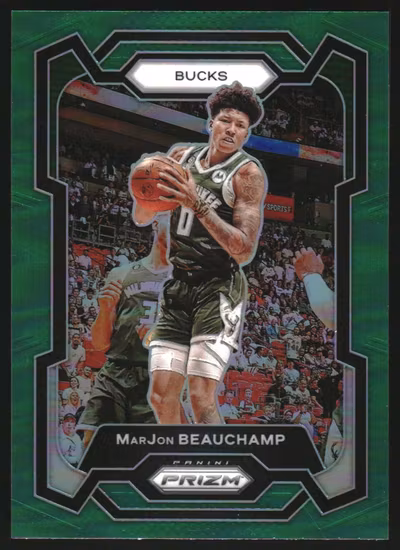 2023-24 Panini Prizm Prizms Green #259 MarJon Beauchamp (12-KK13-NBABUCKS)