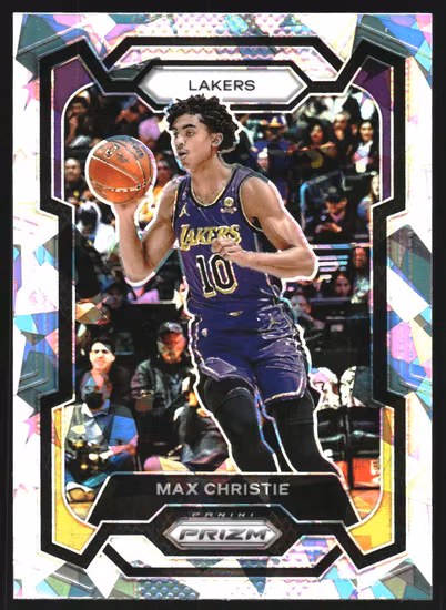 2023-24 Panini Prizm Prizms Ice #123 Max Christie (20-KK14-NBALAKERS)