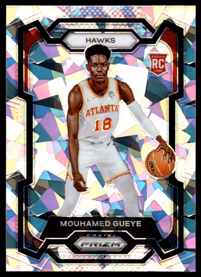 2023-24 Panini Prizm Prizms Ice #157 Mouhamed Gueye (30-KK14-NBAHAWKS)