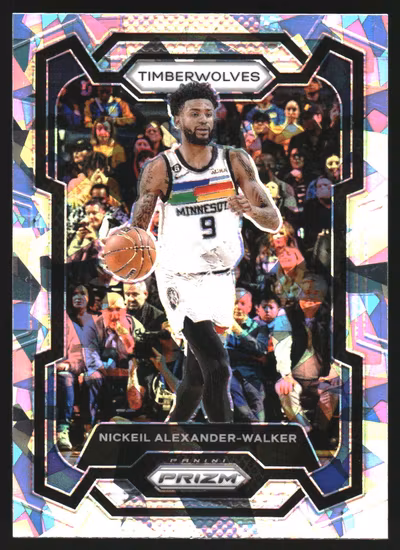 2023-24 Panini Prizm Prizms Ice #218 Nickeil Alexander-Walker (12-KK14-NBATIMBERWOLVES)
