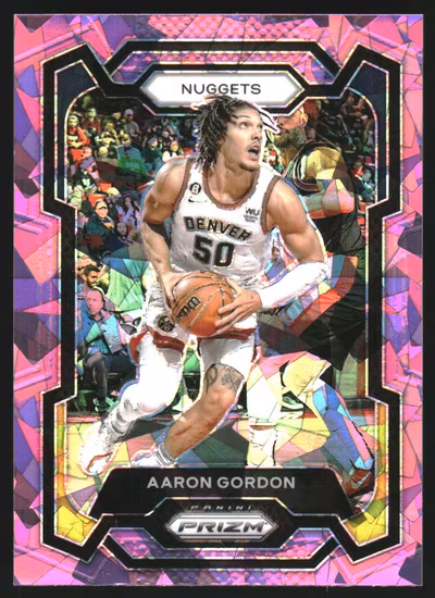 2023-24 Panini Prizm Prizms Pink Ice #12 Aaron Gordon (15-KK15-NBANUGGETS)