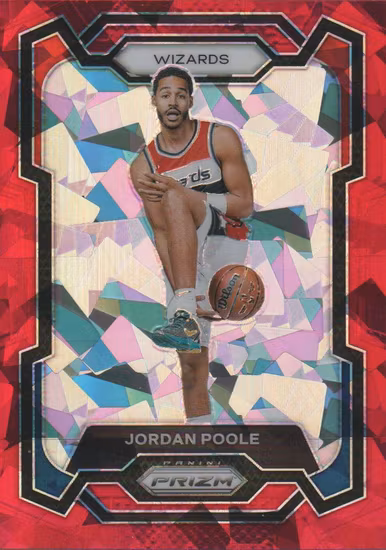 2023-24 Panini Prizm Prizms Red Ice #51 Jordan Poole (30-KK10-NBAWIZARDS)