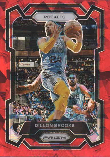 2023-24 Panini Prizm Prizms Red Ice #68 Dillon Brooks (15-KK10-NBAROCKETS)