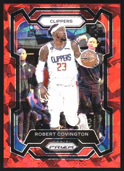 2023-24 Panini Prizm Prizms Red Ice #224 Robert Covington (15-LL2-NBACLIPPERS)