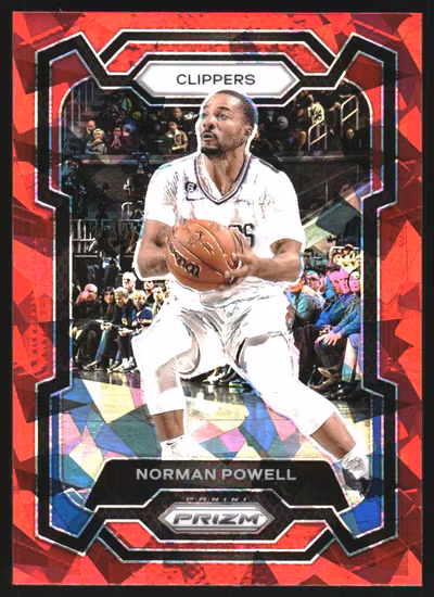 2023-24 Panini Prizm Prizms Red Ice #274 Norman Powell (15-LL2-NBACLIPPERS)
