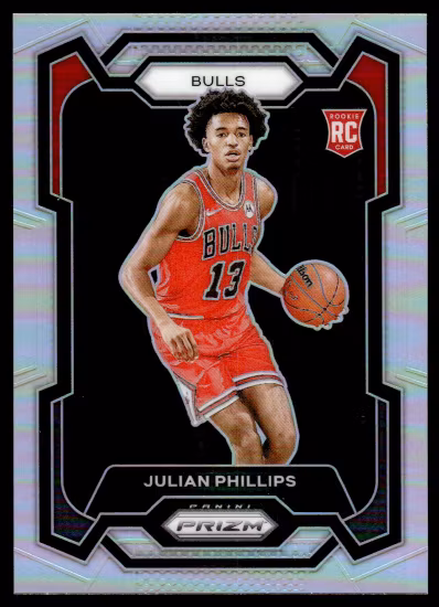 2023-24 Panini Prizm Prizms Silver #125 Julian Phillips (30-KK15-NBABULLS)