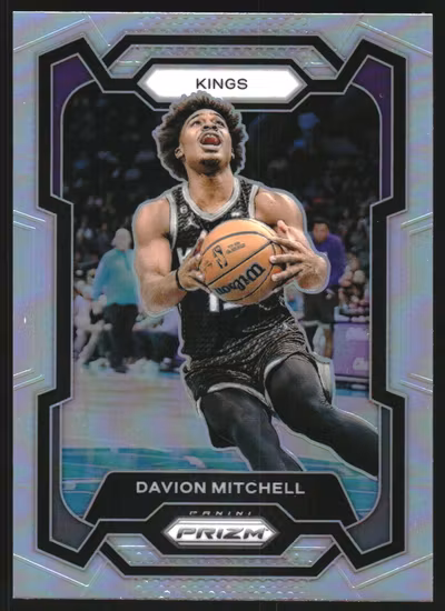 2023-24 Panini Prizm Prizms Silver #227 Davion Mitchell (15-KK11-NBAKINGS)