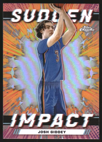 2023-24 Topps Chrome Sudden Impact #SI12 Josh Giddey (12-KK15-NBATHUNDER)