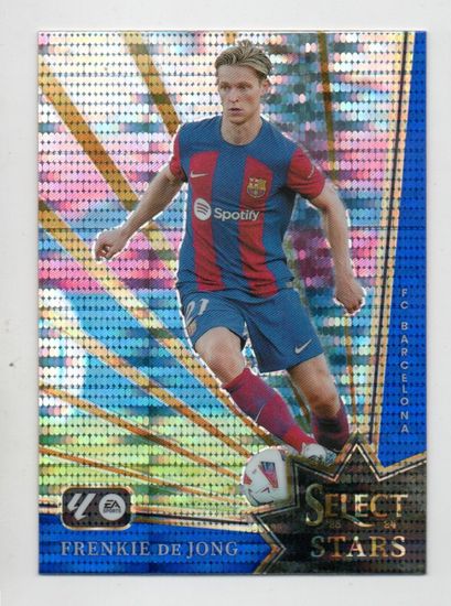 2023-24 Select La Liga Stars Blue Pulsar #6 Frenkie de Jong (40-JJ3-BARCELONA)