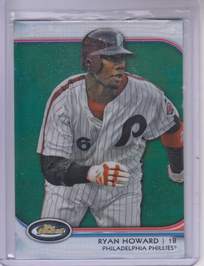 2012 Finest Green Refractors #62 Ryan Howard (20-LL3-MLBPHILLIES)