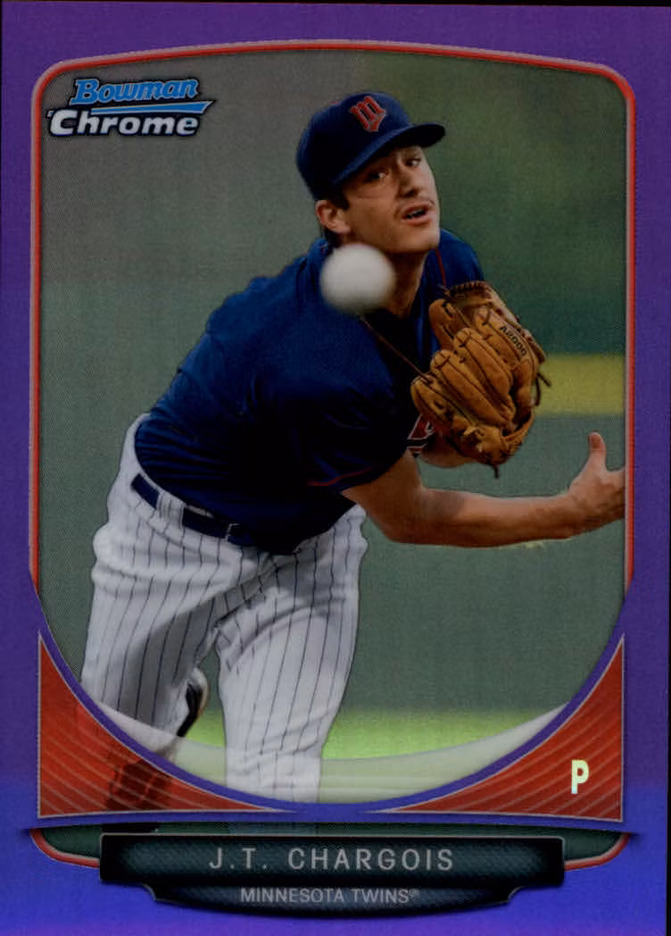 2013 Bowman Chrome Prospects Purple Refractors #BCP137 J.T. Chargois (25-LL3-MLBTWINS)