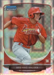 2013 Bowman Chrome Prospects X-Fractors #BCP167 Breyvic Valera (12-LL3-MLBCARDINALS)