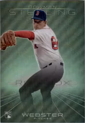 2013 Bowman Sterling Refractors #24 Allen Webster (20-LL3-MLBREDSOX)