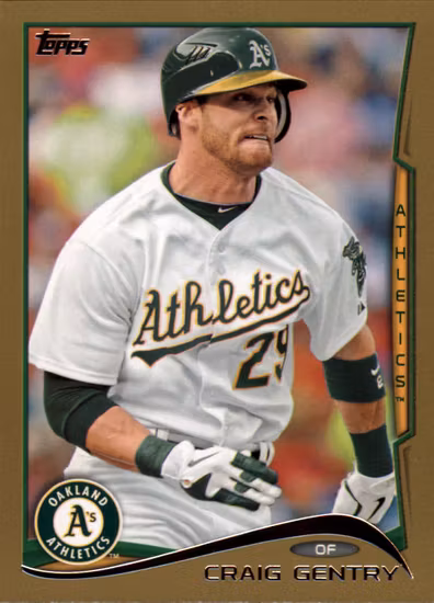 2014 Topps Gold #477 Craig Gentry (12-LL3-MLBATHLETICS)