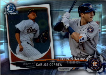 2017 Topps Chrome Bowman Then and Now #BTN16 Carlos Correa (15-LL3-MLBASTROS)