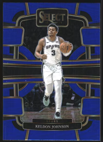 2023-24 Select Prizms Blue #61 Keldon Johnson (12-LL1-NBASPURS)