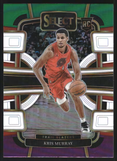 2023-24 Select Prizms Green White Purple #91 Kris Murray (20-KK14-NBATRAILBLAZERS)