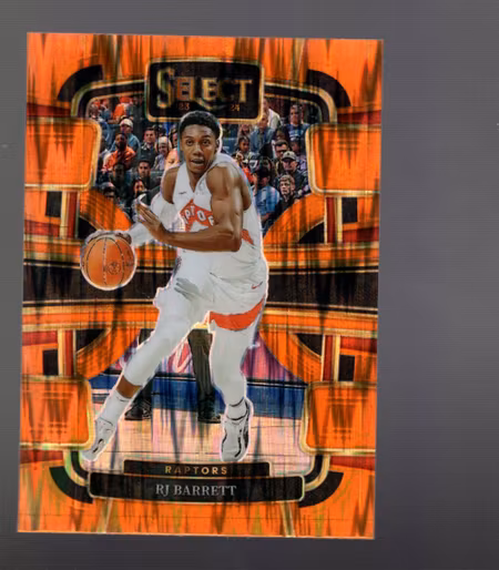 2023-24 Select Prizms Orange Flash #1 RJ Barrett (30-KK14-NBARAPTORS)