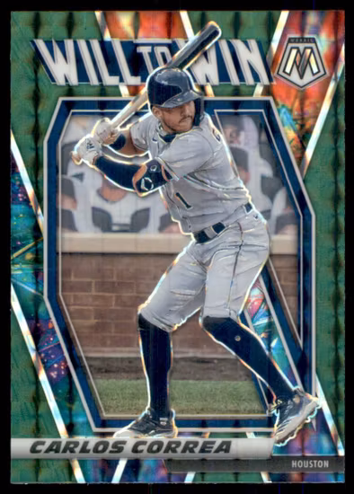 2021 Panini Mosaic Will to Win Mosaic Green #10 Carlos Correa (15-LL2-MLBASTROS)