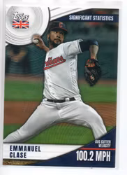 2022 Topps UK Significant Statistics #SS20 Emmanuel Clase (15-JJ13-MLBGUARDIANS)