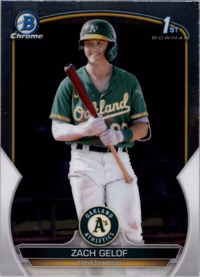 2023 Bowman Chrome Prospects #BCP1 Zack Gelof (10-JJ11-MLBATHLETICS)