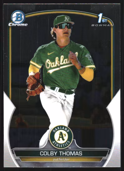 2023 Bowman Chrome Prospects #BCP32 Colby Thomas (10-JJ11-MLBATHLETICS)