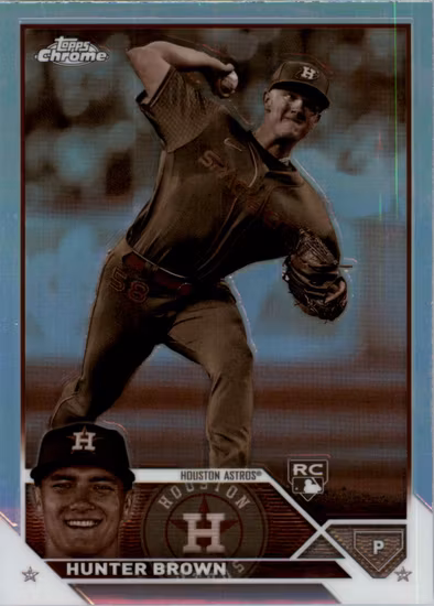 2023 Topps Chrome Sepia Refractors #197 Hunter Brown (25-LL2-MLBASTROS)
