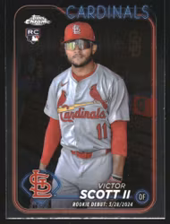 2024 Topps Chrome Update #USC55 Victor Scott II RC (12-KK12-MLBCARDINALS)