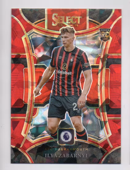 2023-24 Select English Premier League Red Ice #102 Illia Zabarnyi (25-JJ4-BOURNEMOUTH)