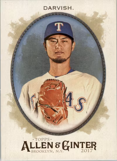 2017 Topps Allen and Ginter Hot Box Foil #39 Yu Darvish (12-LL9-MLBRANGERS)