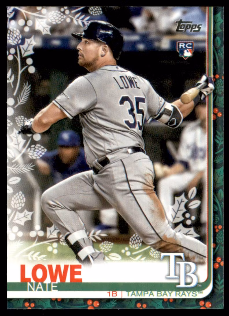 2019 Topps Walmart Holiday #HW3 Nate Lowe RC (10-LL9-MLBRAYS)