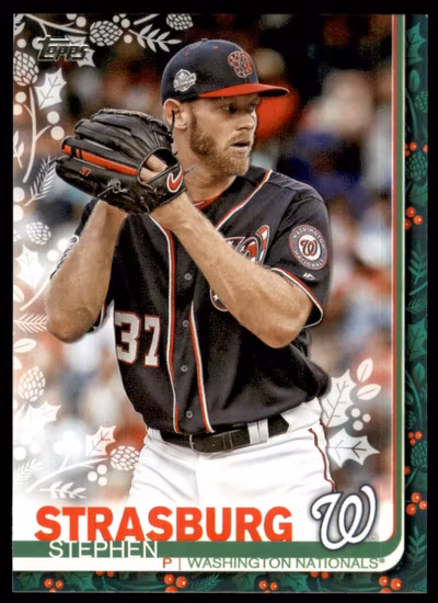 2019 Topps Walmart Holiday #HW24 Stephen Strasburg (10-LL9-MLBNATIONALS)