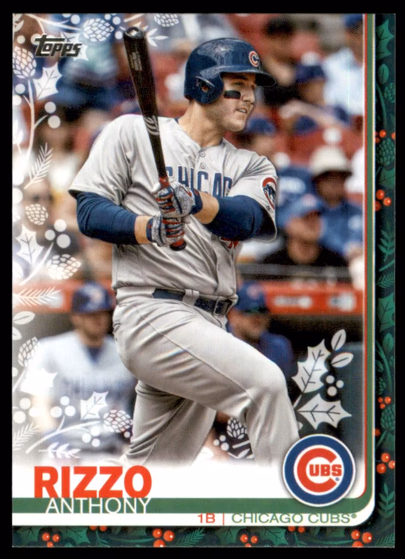 2019 Topps Walmart Holiday #HW26 Anthony Rizzo (10-LL9-MLBCUBS)