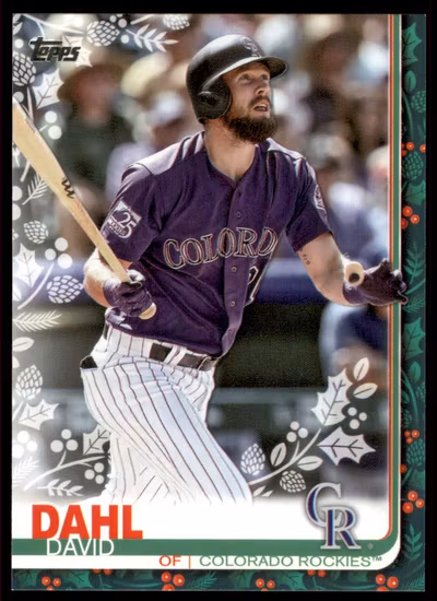 2019 Topps Walmart Holiday #HW188 David Dahl (10-LL9-MLBROCKIES)