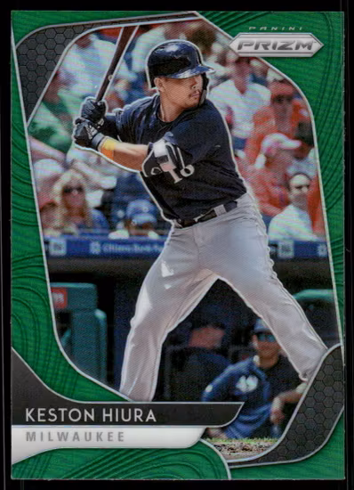2020 Panini Prizm Prizms Green #2 Keston Hiura (12-LL9-MLBBREWERS)