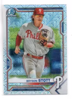 2021 Bowman Chrome Mega Box Prospects Refractors #BCP17 Bryson Stott (15-LL13-MLBPHILLIES)