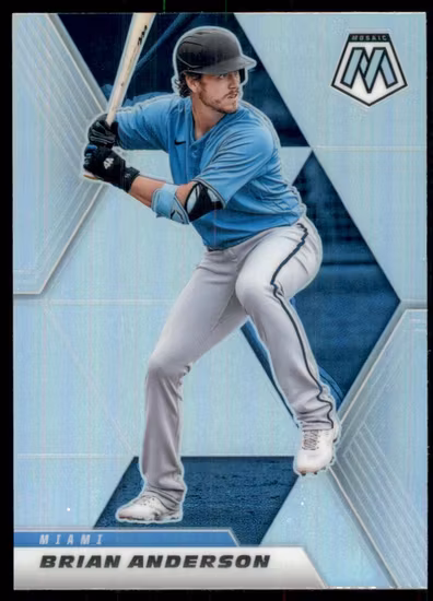 2021 Panini Mosaic Silver Prizm #196 Brian Anderson (10-LL9-MLBMARLINS)