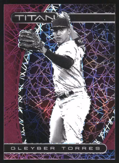 2021 Panini Titan Purple Velocity #24 Gleyber Torres (15-LL9-MLBYANKEES)