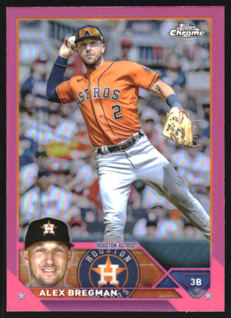 2023 Topps Chrome Pink Refractors #205 Alex Bregman (15-LL10-MLBASTROS)