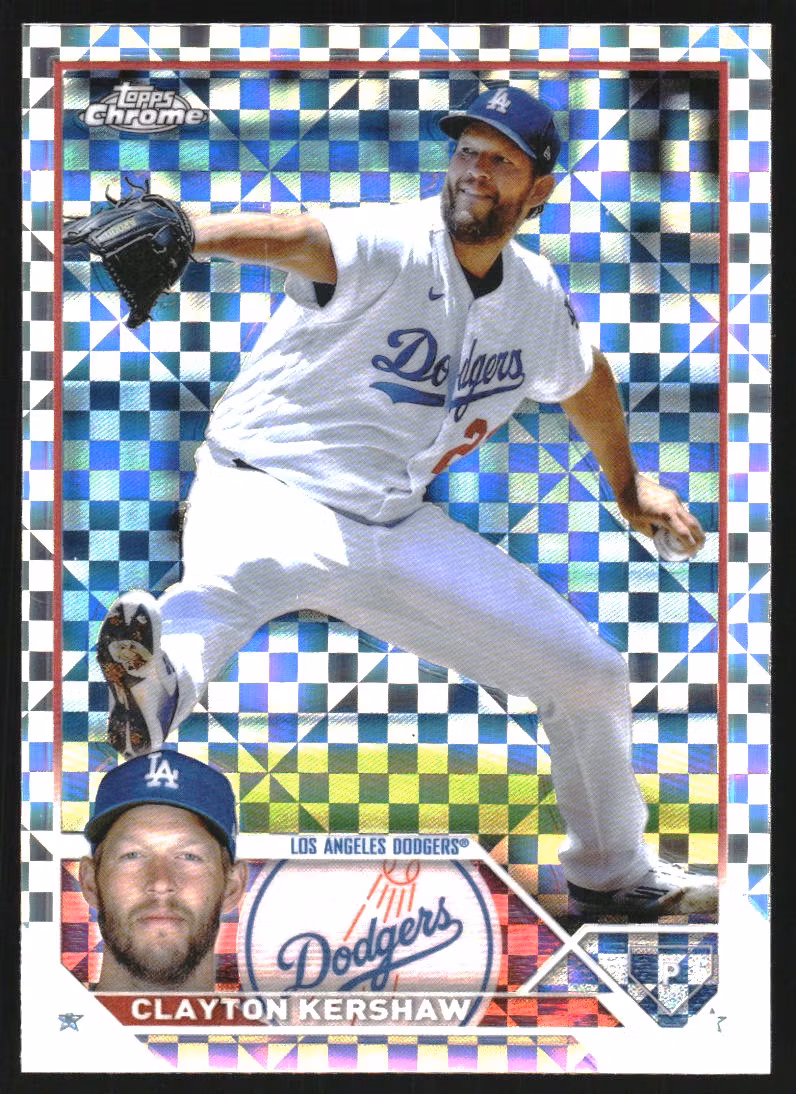 2023 Topps Chrome X-Fractors #77 Clayton Kershaw (25-LL10-MLBDODGERS)