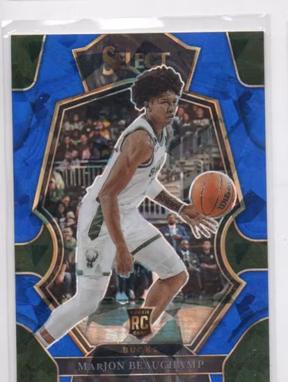 2022-23 Select Prizms Blue Cracked Ice #179 MarJon Beauchamp (20-LL13-NBABUCKS)