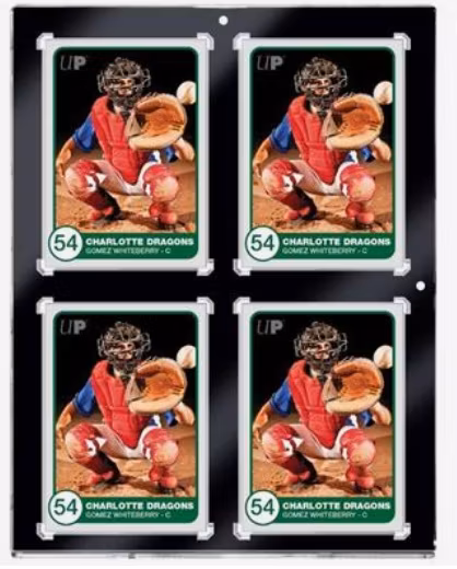 35PT 4-Card Black Border UV ONE-TOUCH Magnetic Holder