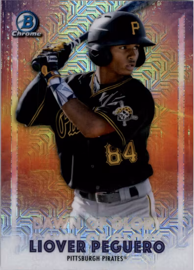 2021 Bowman Chrome Mega Box Dawn of Glory Refractors #DG8 Liover Peguero (15-MM2-MLBPIRATES)