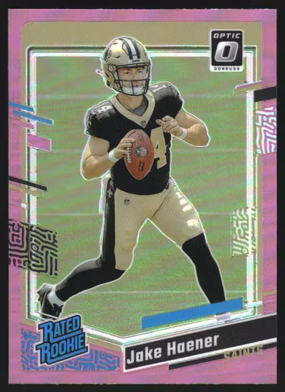 2023 Donruss Optic Pink #277 Jake Haener RR (20-LL10-NFLSAINTS)
