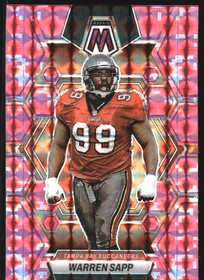 2023 Panini Mosaic Mosaic Camo Pink #232 Warren Sapp (15-LL11-NFLBUCCANEERS)