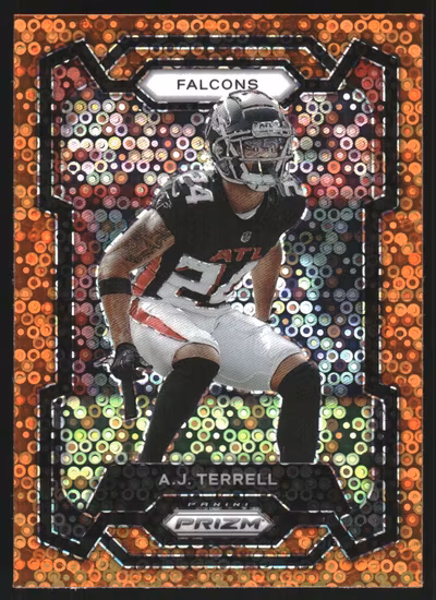 2023 Panini Prizm Prizms Orange Disco #17 A.J. Terrell (15-LL6-NFLFALCONS)