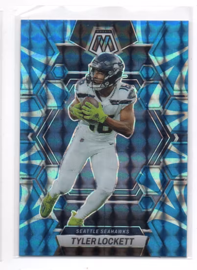 2023 Panini Mosaic Mosaic Reactive Blue #224 Tyler Lockett (15-LL14-NFLSEAHAWKS)